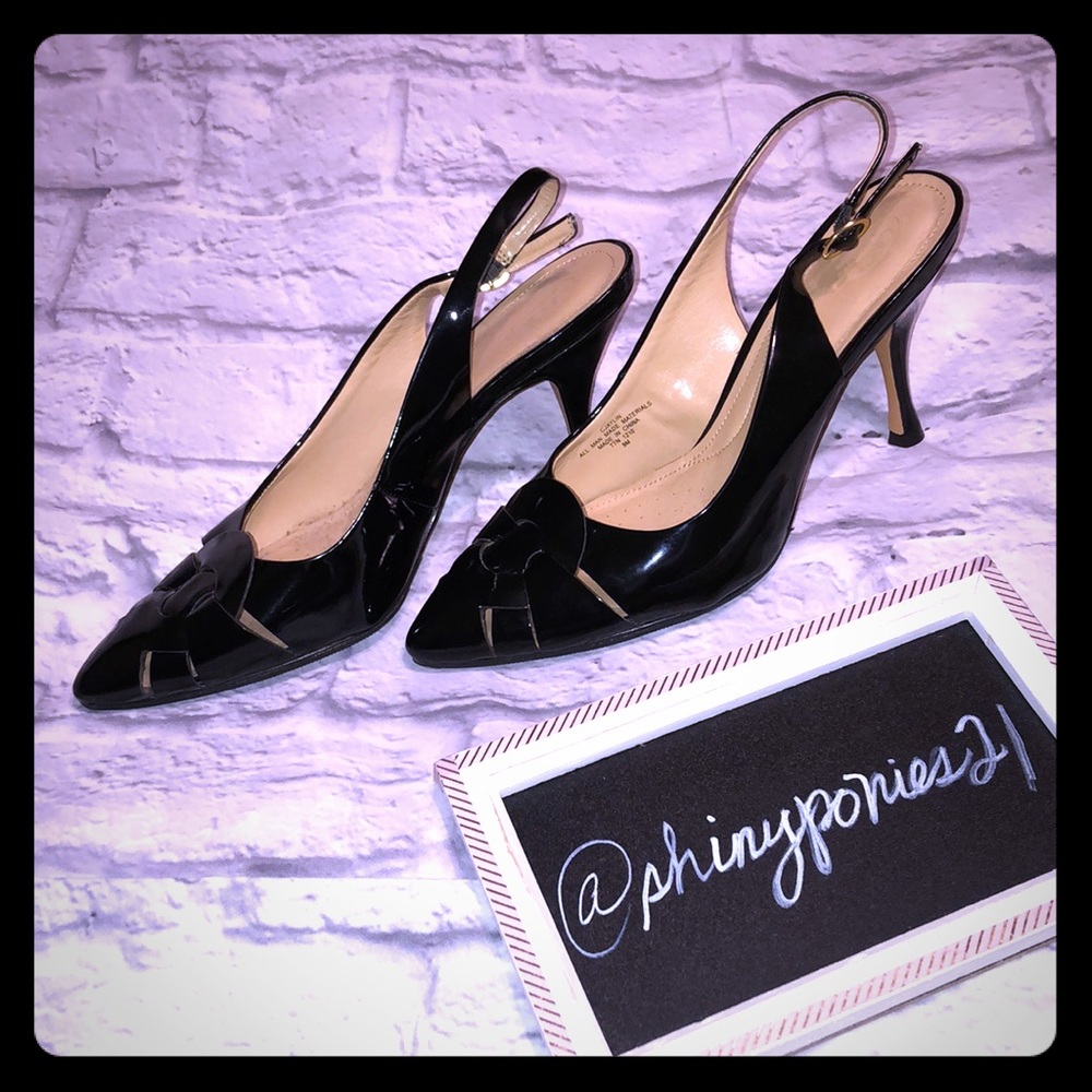 Joan&David Luxe Series Patent Leather Slingbacks